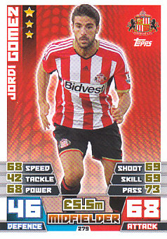 Jordi Gomez Sunderland 2014/15 Topps Match Attax #279